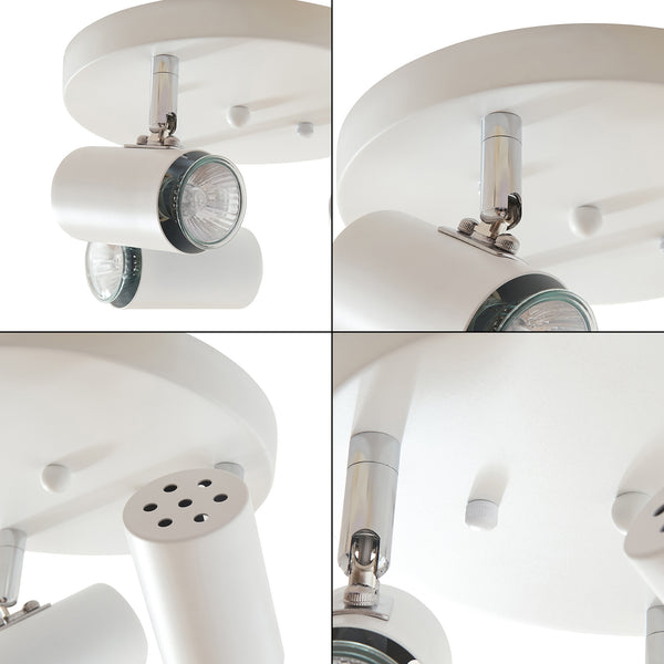 Plafonnier Bathgate 3 x GU10 Blanc [lux.pro]