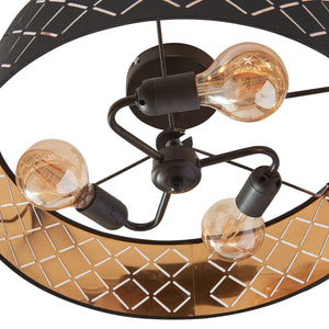 Plafonnier Bay Noir/Blanc [lux.pro]