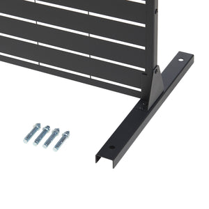 Cloison de séparation Trolu acier 200 x 100 x 50 cm noir casa.pro 