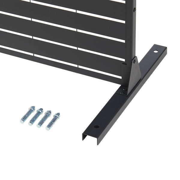 Cloison de séparation Trolu acier 200 x 100 x 50 cm noir casa.pro 