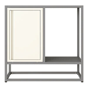 Buffet Burlöv Acier 70x72x35 cm Gris/Blanc [en.casa]