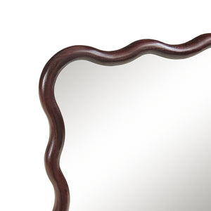 Miroir mural Porloskid 90x60 cm Marron foncé [en.casa]