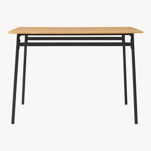 Groupe de repas Pollenev 5 pièces Noir/Aspect chêne [en.casa]