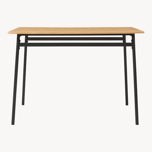 Groupe de repas Pollenev 5 pièces Noir/Aspect chêne [en.casa]