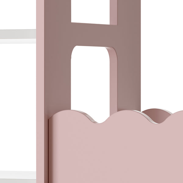 Porte-manteau pour enfants Vestnes 114x77x30 cm Cotton Candy/Blanc [en.casa]