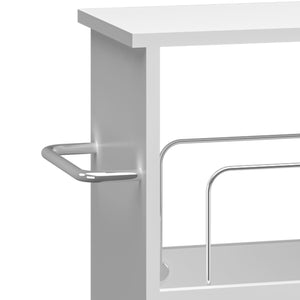 Chariot Katra 67x40x20 cm Blanc [en.casa]