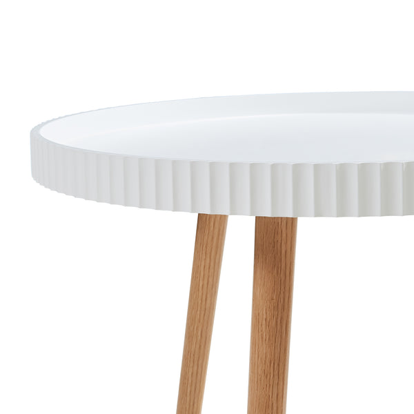 Table basse Bongard Ø60x45 cm Blanc [en.casa]