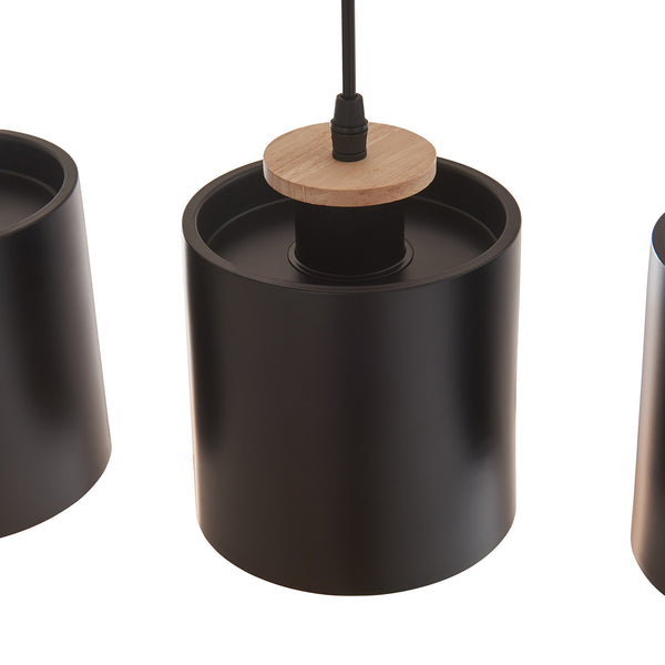 Suspension Posdand 130x90x14 cm Bois/Noir [lux.pro]