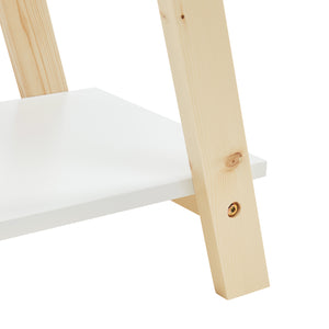 Bibliothèque pour enfants Vanlilu 145 x 65 x 32 cm naturel blanc [en.casa]