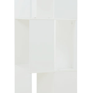 Bibliothèque tournante Fjelmarirg 109x34x34 cm Blanc [en.casa]