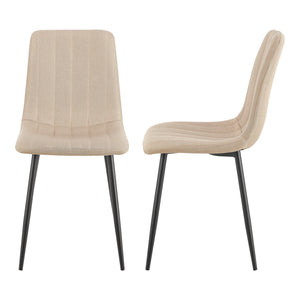 Ensemble de salle à manger Hemnes pour 4 personnes effet chêne / marron clair [en.casa] 