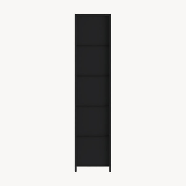 Armoire vitrine Ostersund acier 174 x 40 x 35 cm noir [en.casa]