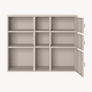 Armoire à dossiers Kliri métallique 100 x 32 x 81 cm couleur camel [en.casa]
