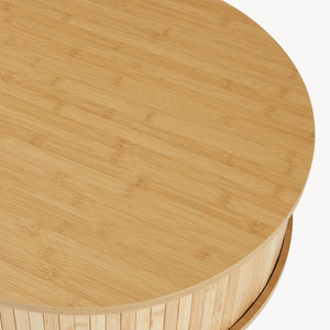 Table de chevet Nordkapp II 45 x 60 cm naturel [en.casa]