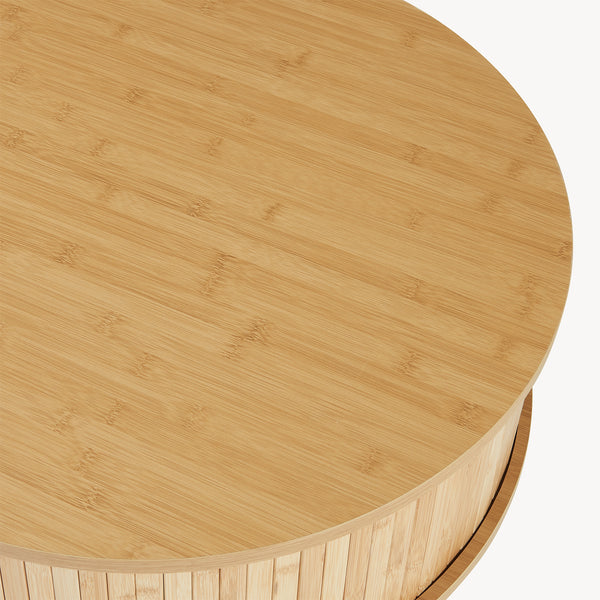 Table de chevet Nordkapp II 45 x 60 cm naturel [en.casa]