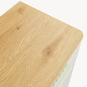 Armoire de salle de bain Ferrersp 80x40x35 cm aspect chêne / couleur sable [en.casa]