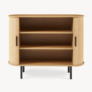 Armoire d'appoint Tvedestrand 100 x 40 x 80 cm naturel / noir [en.casa]