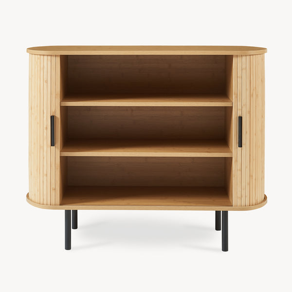 Armoire d'appoint Tvedestrand 100 x 40 x 80 cm naturel / noir [en.casa]