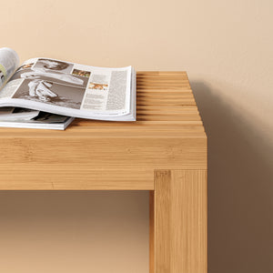 Banc à chaussures Korjad bambou 90 x 33 x 43 cm naturel [en.casa]