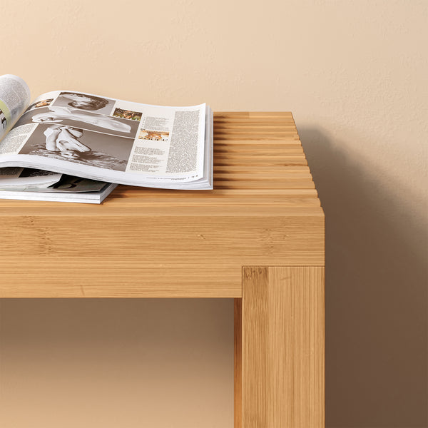 Banc à chaussures Korjad bambou 90 x 33 x 43 cm naturel [en.casa]