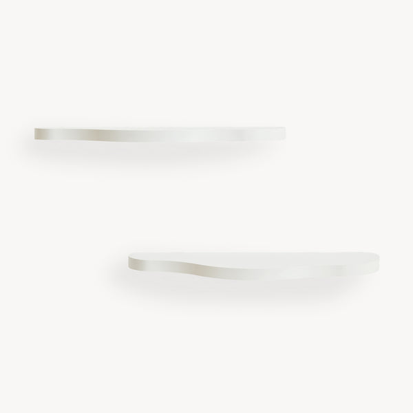Lot de 2 étagères murales pour enfant Sirlstalo  57 x 19 x 3 cm blanc [en.casa]