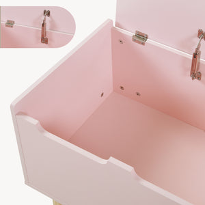 Coffre à jouets Virer 60 x 40 x 45 cm rose [en.casa]