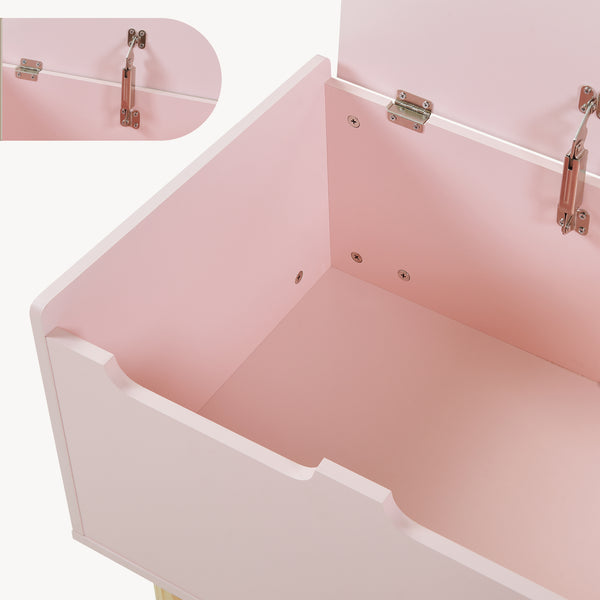 Coffre à jouets Virer 60 x 40 x 45 cm rose [en.casa]