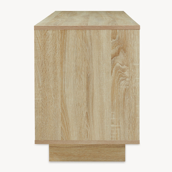 Meuble TV Kenta 120x39x52 cm aspect chêne Sonoma/blanc [en.casa]