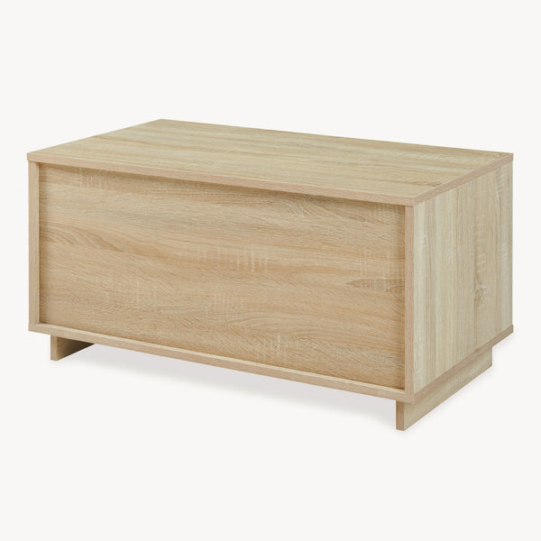 Table basse Kenta 80x45x40 cm aspect chêne Sonoma/blanc [en.casa]