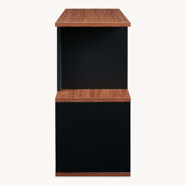 Table d’appoint Trond 80 x 29 x 60 cm noir effet noyer [en.casa]