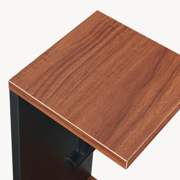Porte-papier toiletteTrond 77 x 18 x 18 cm noir effet noyer [en.casa]