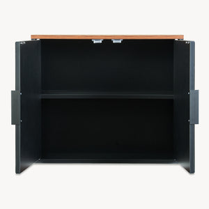 Armoire murale de salle de bain avec miroir Trond 50 x 60 x 15 cm noir effet noyer [en.casa]