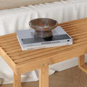 Banc à chaussures Aarela bambou 91 x 41 x 38 cm naturel [en.casa]
