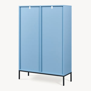 Bibliothèque Colwyn 120 x 80 x 30 cm bleu noir [en.casa]