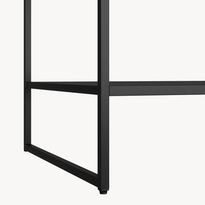 Table d'appoint Salsnes 53x51x51 cm avec étagère Acier Noir [en.casa]