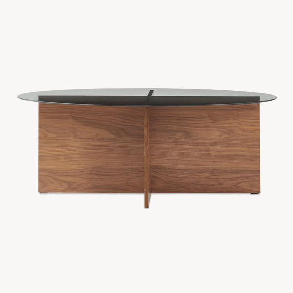 Table basse Viroya 100x60x36 cm aspect noyer/gris [en.casa]