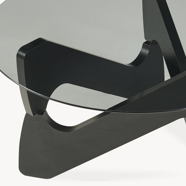 Table basse Reypio Ø70 x 35 cm noir / gris [en.casa]