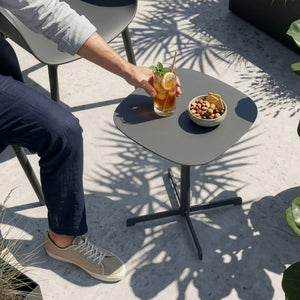 Table d'appoint d'extérieur Foggia 43x40x40 cm Acier Anthracite [casa.pro]