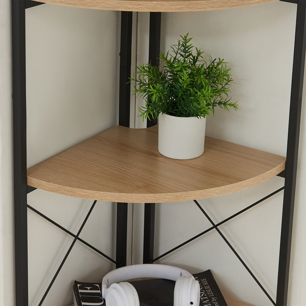 Étagère à plantes Ulfborg 6 niveaux 160 x 30 x 30 cm effet bois noir [en.casa]