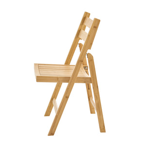 Lot de 2 chaises pliantes Gran bambou 78 x 45 x 40 cm naturel [en.casa]