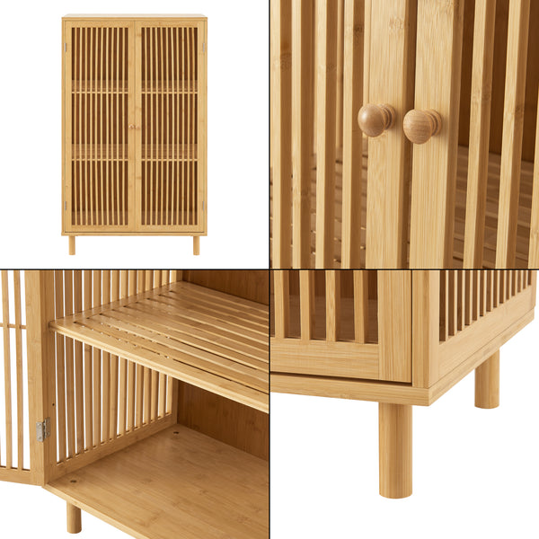 Armoire d'appoint Grong Bambou [en.casa]