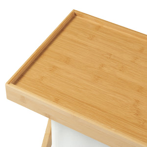 Table de pique-nique Hattfjelldal 53x48x32cm Bambou [en.casa]