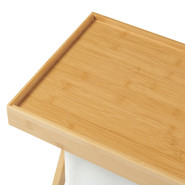 Table de pique-nique Hattfjelldal 53x48x32cm Bambou [en.casa]