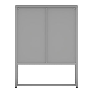 Commode Sund acier 105 x 80 x 40 cm gris [en.casa]