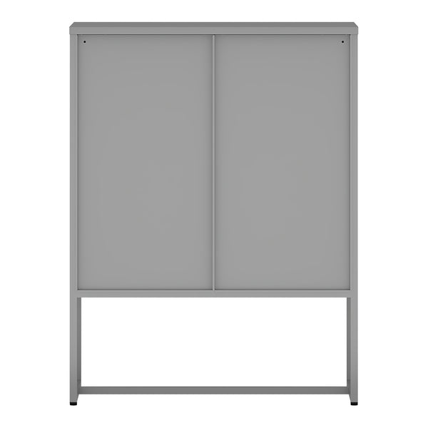 Commode Sund acier 105 x 80 x 40 cm gris [en.casa]
