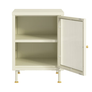 Armoire d'appoint Lindau 56 x 40 x 40 cm blanc crème [en.casa]