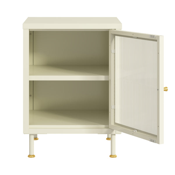 Armoire d'appoint Lindau 56 x 40 x 40 cm blanc crème [en.casa]