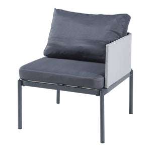 Ensemble de mobilier de jardin Accettura 3 pièces Aluminium Gris [casa.pro]