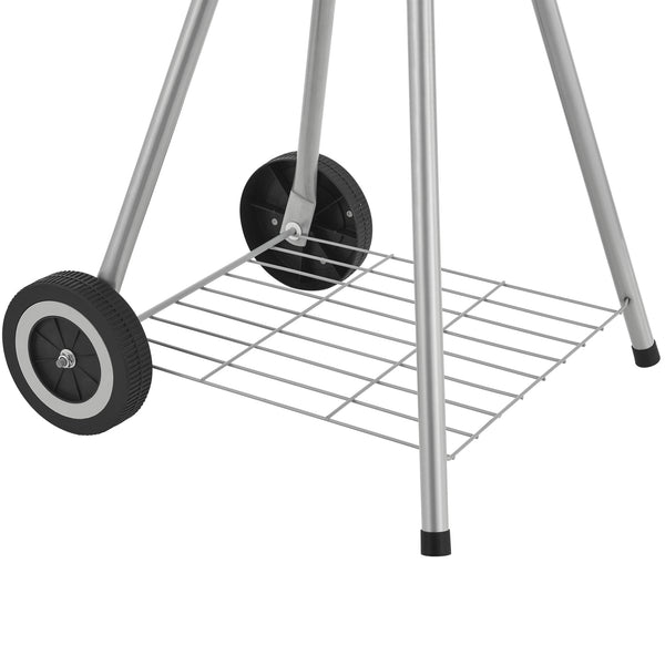 Gril rond Apricena 80x49x47cm Noir [casa.pro]