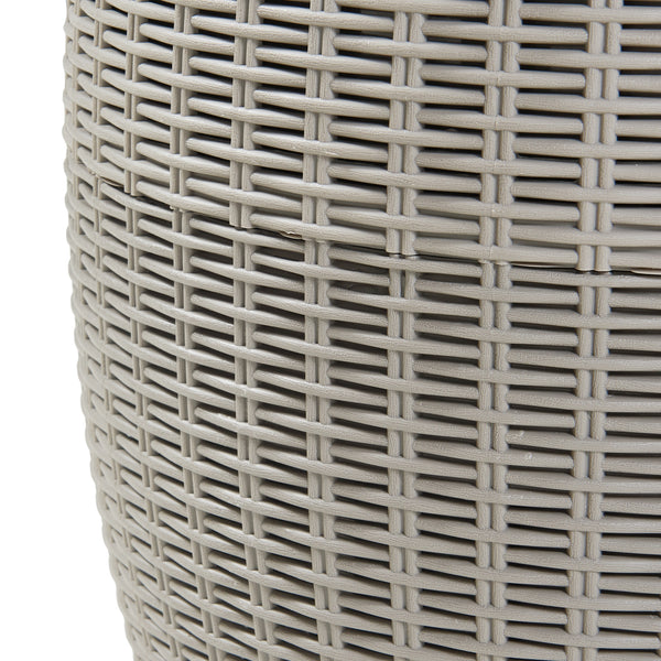 Tabouret glacière Avetrana 44xØ40 cm Marron clair [casa.pro]